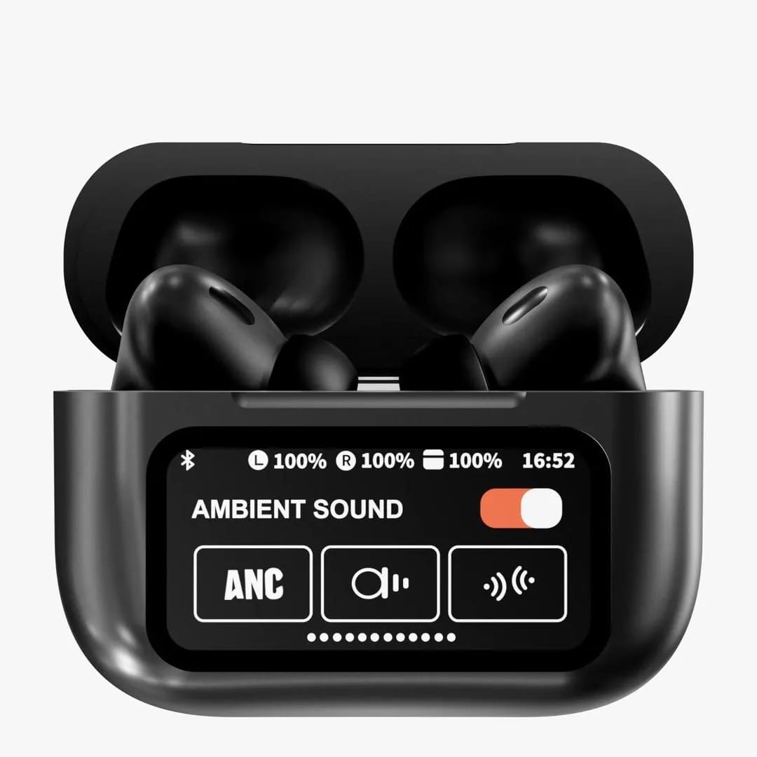 A9 Pro Digital Display Case Airpods / ANC/ENC Touch Screen Wireless Earbuds | A9 Pro Airpods